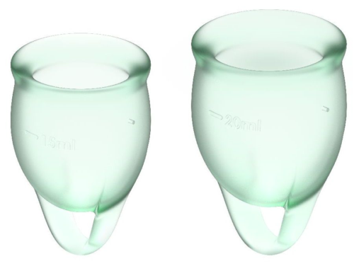 Набор зеленых менструальных чаш Feel confident Menstrual Cup - 0