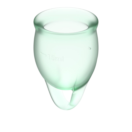 Набор зеленых менструальных чаш Feel confident Menstrual Cup - 2