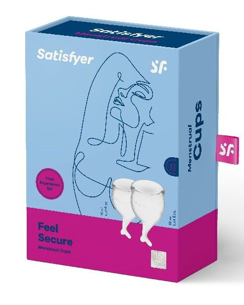 Набор прозрачных менструальных чаш Feel secure Menstrual Cup - 3