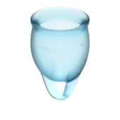 Набор голубых менструальных чаш Feel confident Menstrual Cup - 2