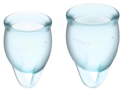 Набор голубых менструальных чаш Feel confident Menstrual Cup - 0
