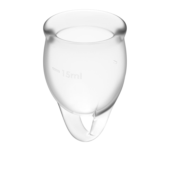 Набор прозрачных менструальных чаш Feel confident Menstrual Cup - 1