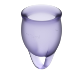 Набор фиолетовых менструальных чаш Feel confident Menstrual Cup - 2