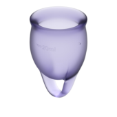 Набор фиолетовых менструальных чаш Feel confident Menstrual Cup - 1