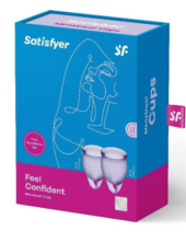 Набор фиолетовых менструальных чаш Feel confident Menstrual Cup - 3