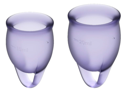 Набор фиолетовых менструальных чаш Feel confident Menstrual Cup - 0