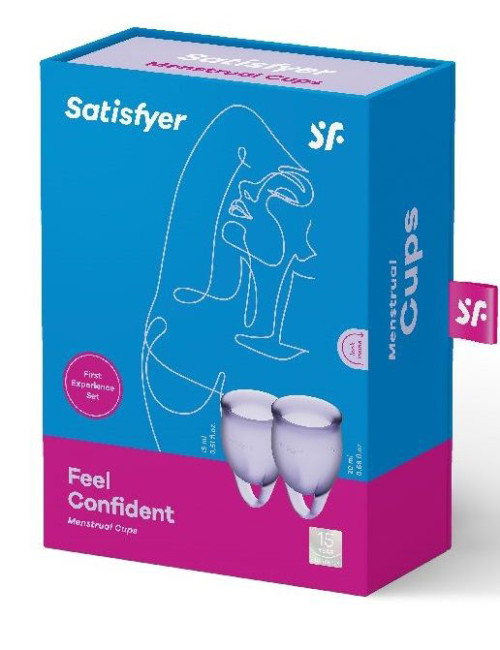 Набор фиолетовых менструальных чаш Feel confident Menstrual Cup - 3