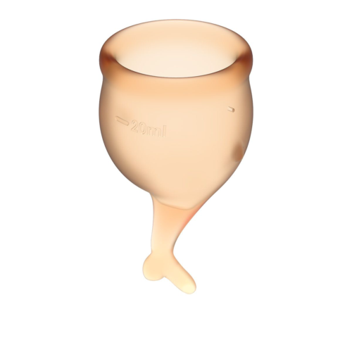 Набор оранжевых менструальных чаш Feel secure Menstrual Cup - 2