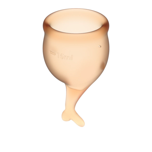 Набор оранжевых менструальных чаш Feel secure Menstrual Cup - 1