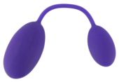 Фиолетовые вагинальный и анальный шарики GoGasm - 0