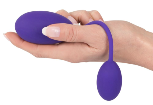 Фиолетовые вагинальный и анальный шарики GoGasm - 3