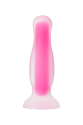 Розовая, светящаяся в темноте анальная втулка Cain Glow - 10 см. - 2