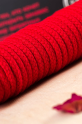 Красная текстильная веревка для бондажа - 1 м. - 8