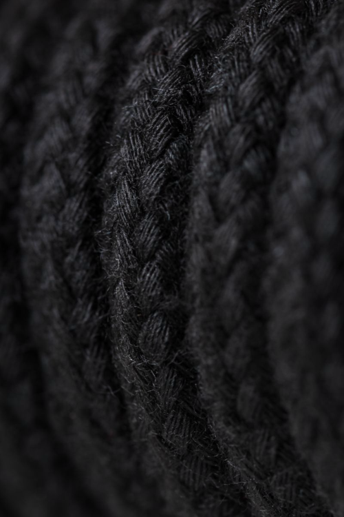 Черная текстильная веревка для бондажа - 1 м. - 6