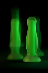 Зеленая, светящаяся в темноте анальная втулка Mortimer Glow - 12,5 см. - 12
