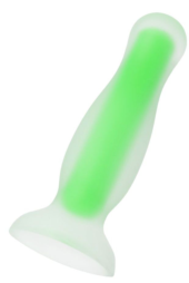 Зеленая, светящаяся в темноте анальная втулка Mortimer Glow - 12,5 см. - 0