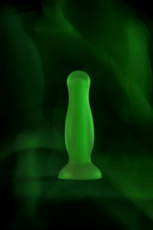 Зеленая, светящаяся в темноте анальная втулка Mortimer Glow - 12,5 см. - 11