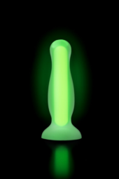 Зеленая, светящаяся в темноте анальная втулка Mortimer Glow - 12,5 см. - 10
