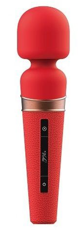 Красный жезловый вибростимулятор Titan - 21 см. - 0