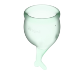 Набор зеленых менструальных чаш Feel secure Menstrual Cup - 2