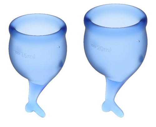 Набор синих менструальных чаш Feel secure Menstrual Cup - 0