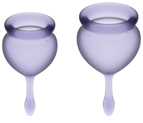 Набор фиолетовых менструальных чаш Feel good Menstrual Cup - 0