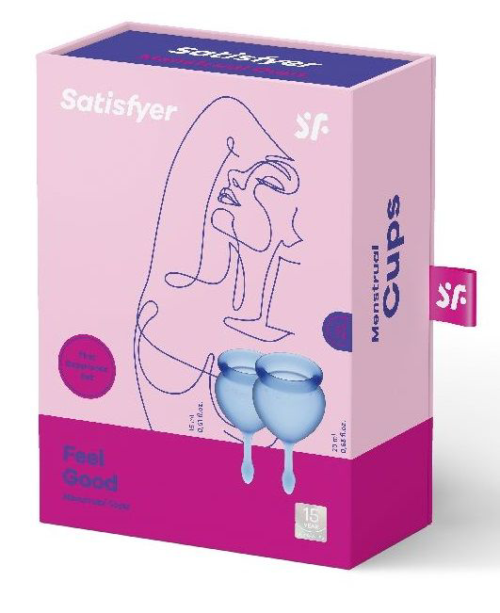 Набор синих менструальных чаш Feel good Menstrual Cup - 3