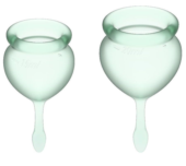 Набор зеленых менструальных чаш Feel good Menstrual Cup - 0