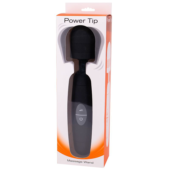 Черный жезловый вибратор POWER TIP MASSAGE WAND - 24 см. - 1