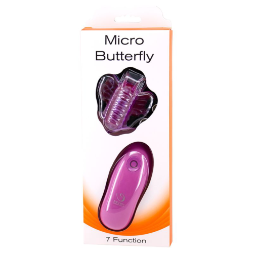 Лиловый клиторальный стимулятор MICRO BUTTERFLY в виде бабочки - 1