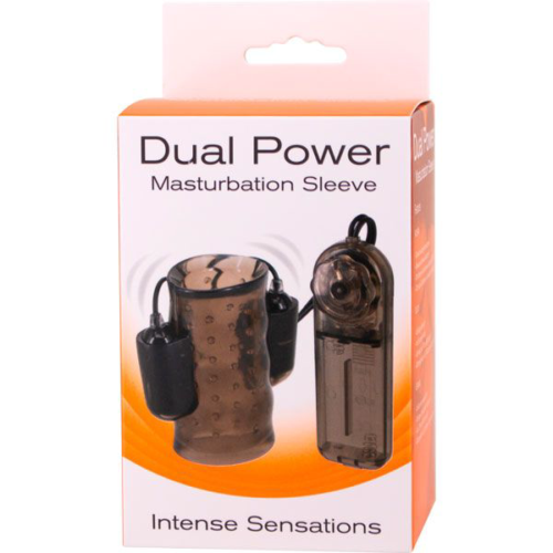 Дымчатая насадка-мастурбатор DUAL POWER MASTURBATION SLEEVE - 1