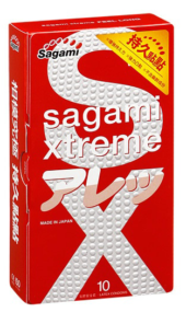 Утолщенные презервативы Sagami Xtreme Feel Long с точками - 10 шт. - 0