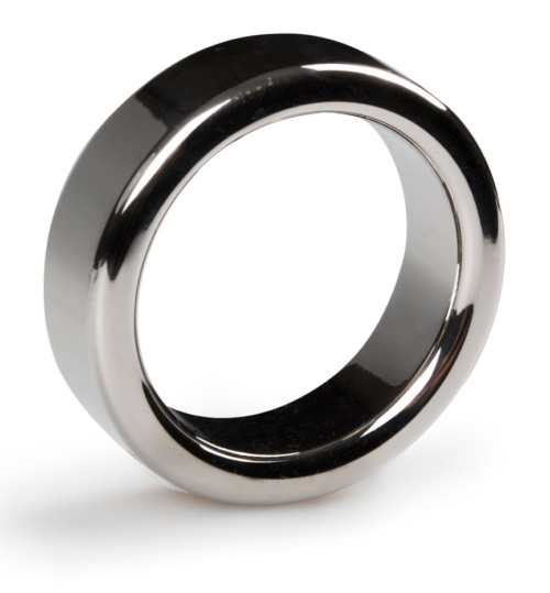 Серебристое эрекционное кольцо Sinner Metal Cockring Size L - 0