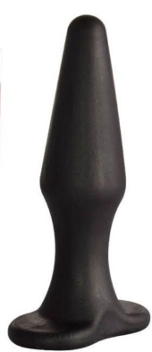 Черная коническая анальная пробка Comfort - 10,6 см. - 0
