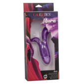 Фиолетовый раздвоенный вибромассажер Aura Duo - 3