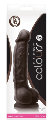 Коричневый фаллоимитатор Dual Density 5 Dildo - 17,3 см. - 1