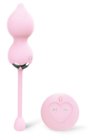 Розовые вагинальные шарики LOTUS с пультом ДУ - 0