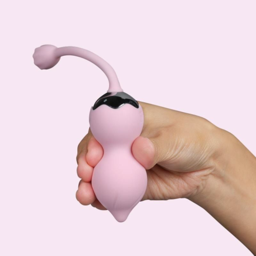 Розовые вагинальные шарики LOTUS с пультом ДУ - 2