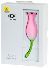 Розовый клиторальный стимулятор-тюльпан JULIET - 1