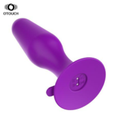 Фиолетовая анальная втулка SOLO с вращающимися шариками - 12,4 см. - 1