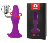 Фиолетовая анальная втулка SOLO с вращающимися шариками - 12,4 см. - 2