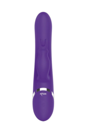 Фиолетовый вибратор-кролик с пуш-эффектом NAGHI NO.39 RECHARGEABLE THRUSTER VIBE - 15 см. - 2