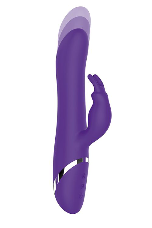Фиолетовый вибратор-кролик с пуш-эффектом NAGHI NO.39 RECHARGEABLE THRUSTER VIBE - 15 см. - 1
