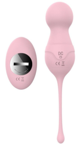Нежно-розовые вагинальные шарики VAVA с пультом ДУ - 1