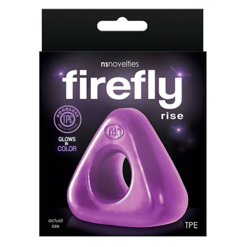 Фиолетовое треугольное эрекционное кольцо FIREFLY RISE - 1