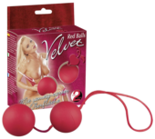 Красные вагинальные шарики Velvet Red Balls - 1