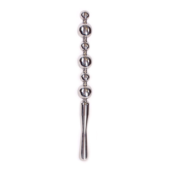 Серебристая металлическая анальная цепочка Anal Stick Large - 30 см. - 0