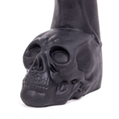 Черный фаллоимитатор-гигант с черепом Cock with Skull - 28 см. - 1