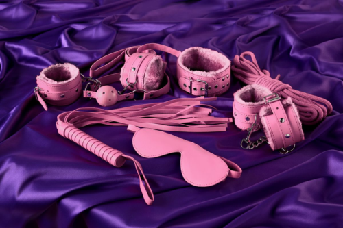 Набор розового цвета для ролевых игр в стиле БДСМ Nasty Girl - 19