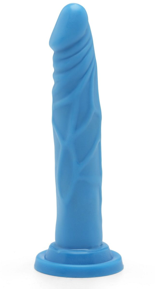 Голубой фаллоимитатор на присоске Happy Dicks Dong 7.5 inch - 19 см. - 0